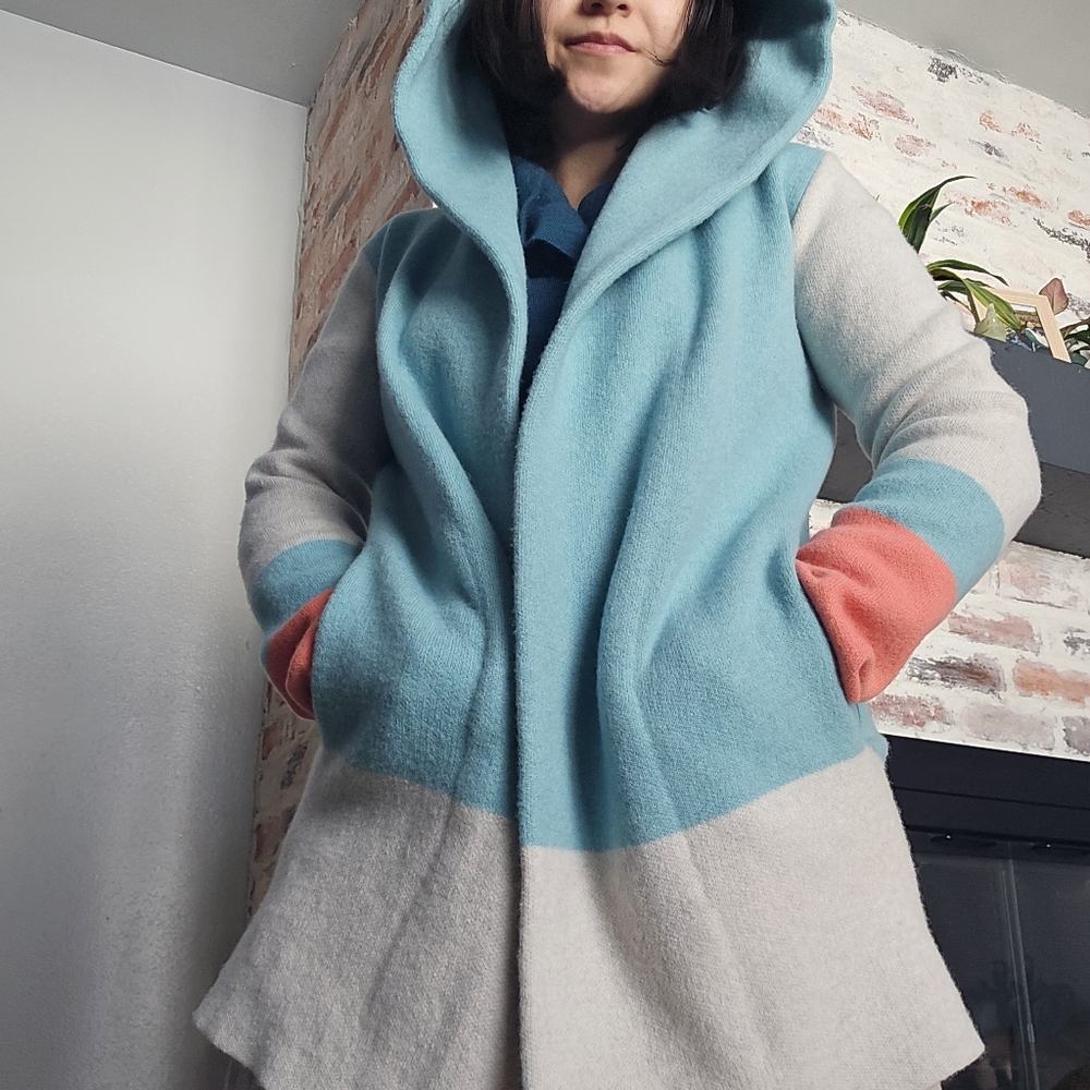 Anthro Lily Flower Wool Cardigan